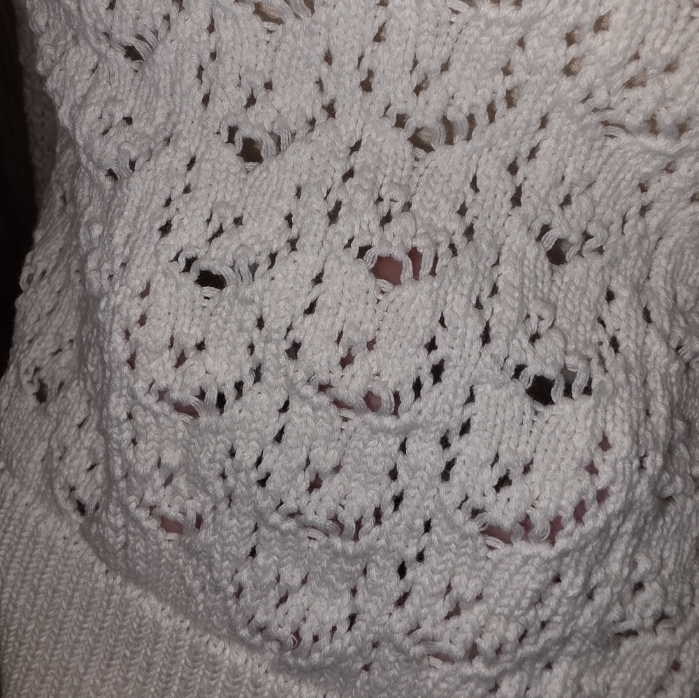 Lulus Always All Mine Croppes Sweater Size M Ivory - Picture 9 of 9